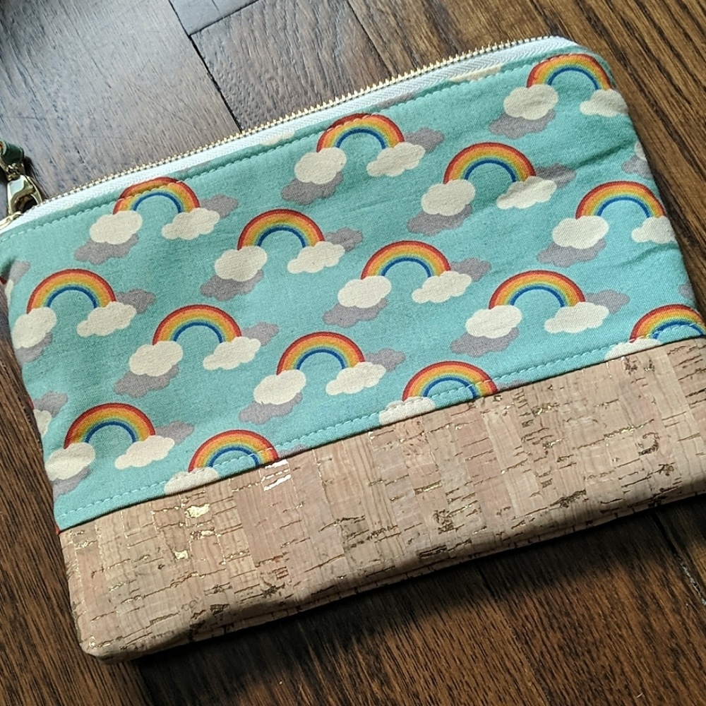 Handmade Rainbow Wristlet